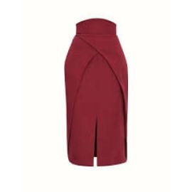 Andrea Iyamah Sita Corset Skirt Plum at Andrea Iyamah